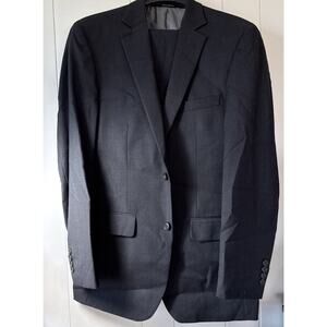 Wilke-Rodriguez Black Wool Blazer Men’s 40L/34W Coat Jacket Pants 38R/ 32 W BB2